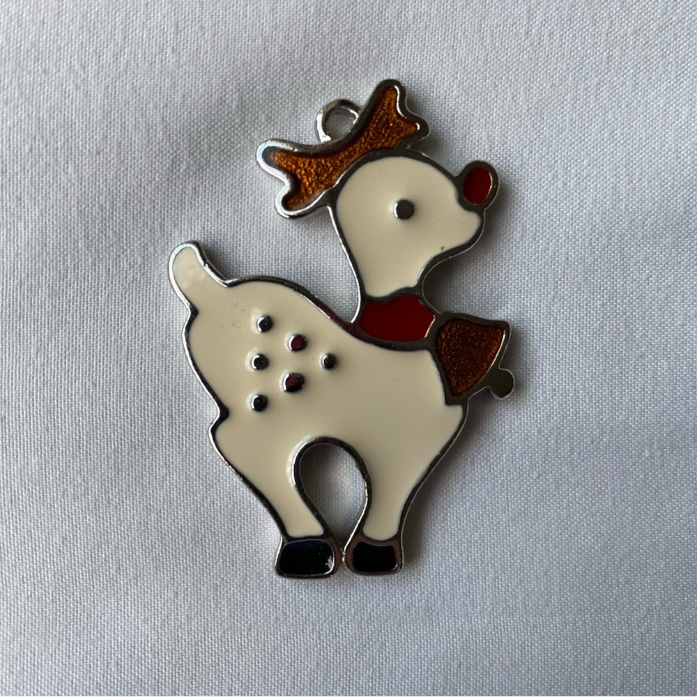 Vintage Wallace Silversmiths "Christmas Cookie" Reindeer Ornament / Pendant